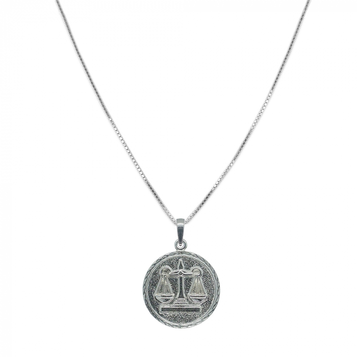 Lantisor argint personalizat medalion zodie Balanta zodiac european argint 4202VEN550 Dras [1]