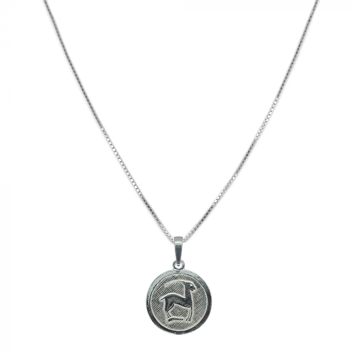 Lantisor argint personalizat medalion zodie Capricorn zodiac european argint 4201VEN400 Dras [1]