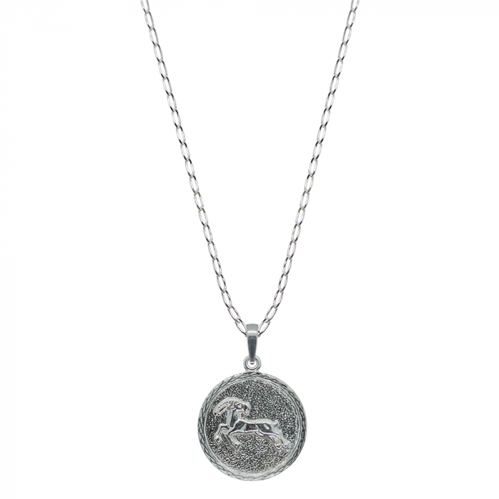 Lantisor argint personalizat medalion zodie Capricorn zodiac european argint 4202FIG470 Dras [1]