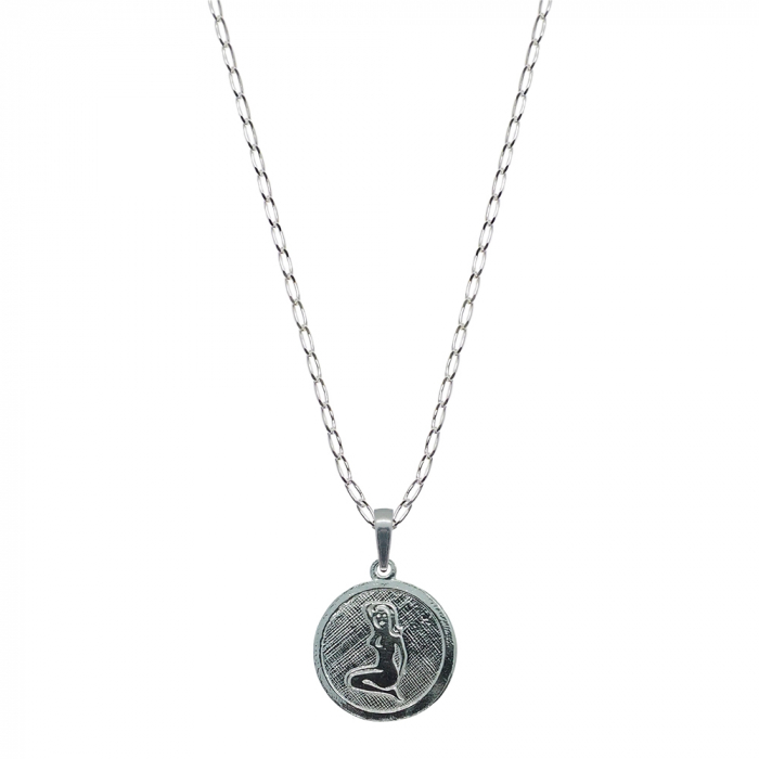 Lantisor argint personalizat medalion zodie Fecioara zodiac european argint 4201FIG405 Dras [1]
