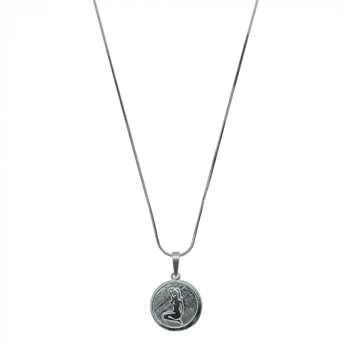 Lantisor argint personalizat medalion zodie Fecioara zodiac european argint 4201SCHD480 Dras [1]