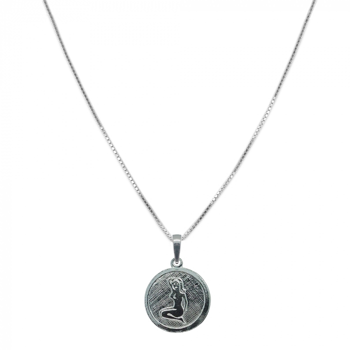 Lantisor argint personalizat medalion zodie Fecioara zodiac european argint 4201VEN400 Dras [1]