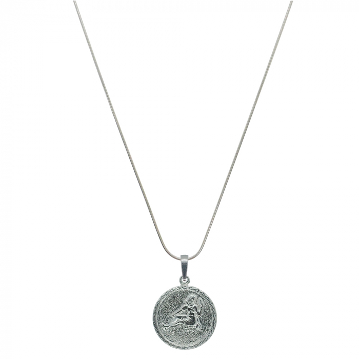 Lantisor argint personalizat medalion zodie Fecioara zodiac european argint 4202SCH580 Dras [1]