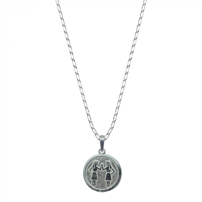 Lantisor argint personalizat medalion zodie Gemeni zodiac european argint 4201FIG405 Dras [1]