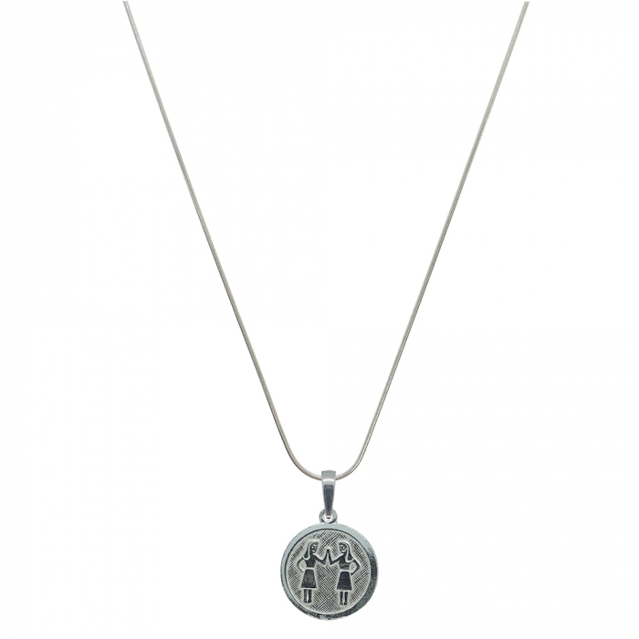 Lantisor argint personalizat medalion zodie Gemeni zodiac european argint 4201SCH480 Dras [1]