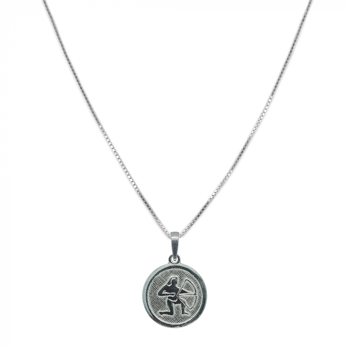 Lantisor argint personalizat medalion zodie Sagetator zodiac european argint 4201VEN400 Dras [1]