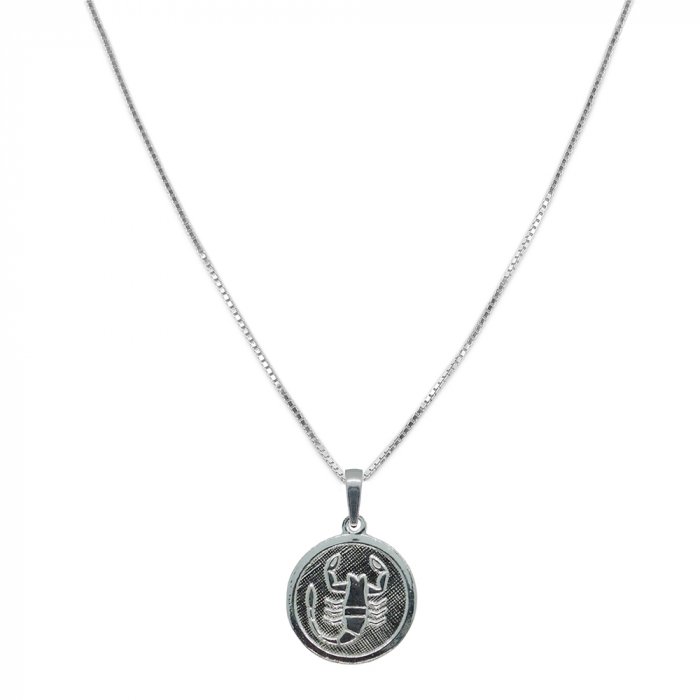 Lantisor argint personalizat medalion zodie Scorpion zodiac european argint 4201VEN400 Dras [1]