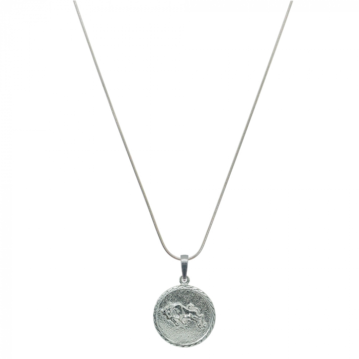 Lantisor argint personalizat medalion zodie Taur zodiac european argint 4202SCH580 Dras [1]