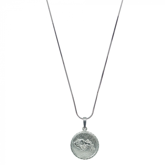 Lantisor argint personalizat medalion zodie Taur zodiac european argint 4202SCHD580 Dras [1]