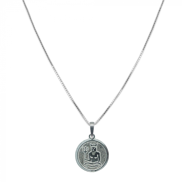 Lantisor argint personalizat medalion zodie Varsator zodiac european argint 4201VEN400 Dras [1]