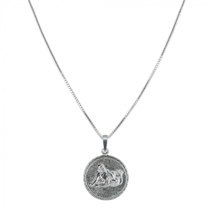 Lantisor argint personalizat medalion zodie Varsator zodiac european argint 4202VEN500 Dras [1]