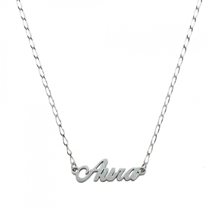Lantisor argint personalizat nume Aura argint 9418FIG01305 Dras [1]