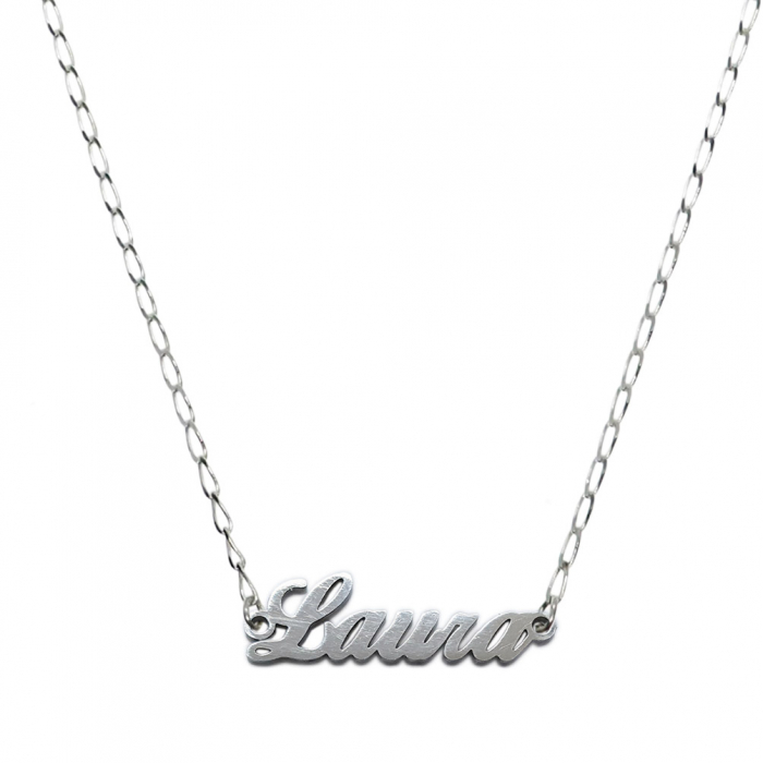 Lantisor argint personalizat nume Laura argint 9443FIG01305 Dras [1]