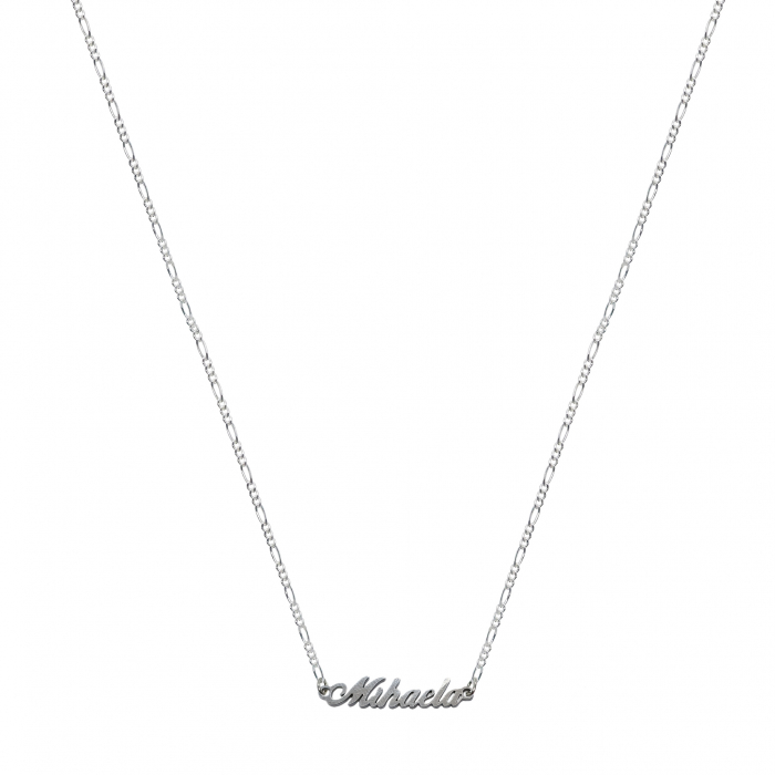 Lantisor argint personalizat nume Mihaela argint 9439FIG31320 Dras [1]