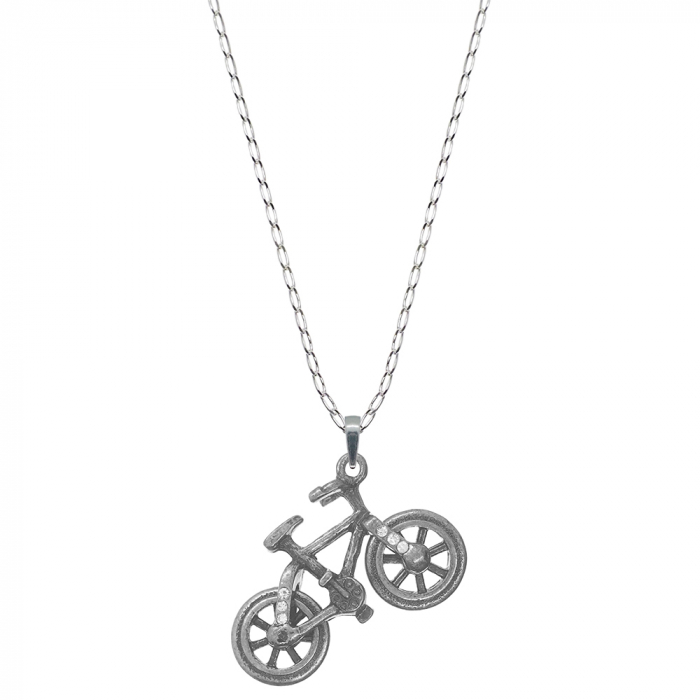 Lantisor argint personalizat pandantiv Bicicleta 6576FIG011140 Dras [1]