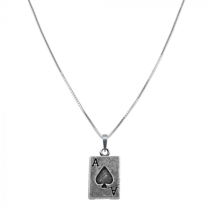 Lantisor argint personalizat pandantiv Carte joc As 9580VEN520 Dras [1]