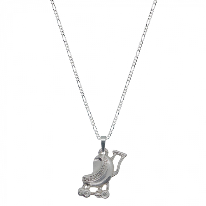 Lantisor argint personalizat pandantiv Carucior bebe 6979FIG31770 Dras [1]