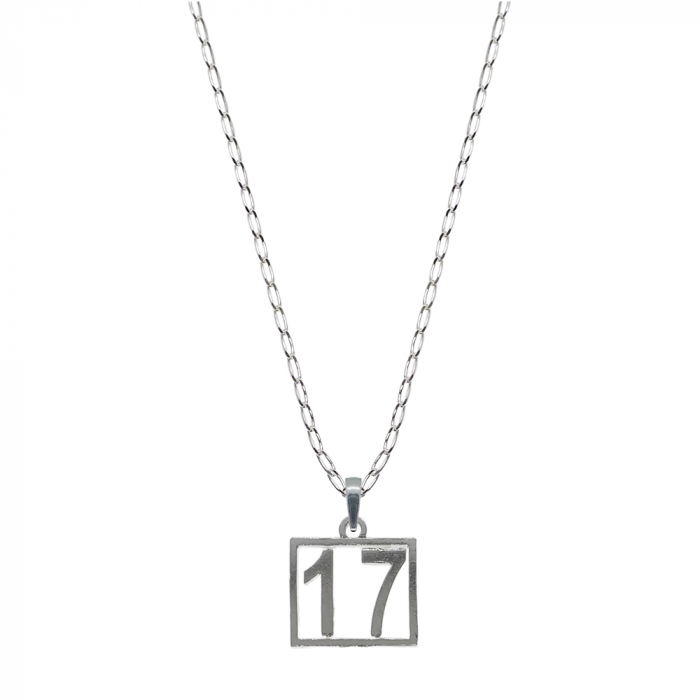 Lantisor argint personalizat pandantiv Cifra 17 numar norocos cifre aniversare 10251_7FIG01430 Dras [1]