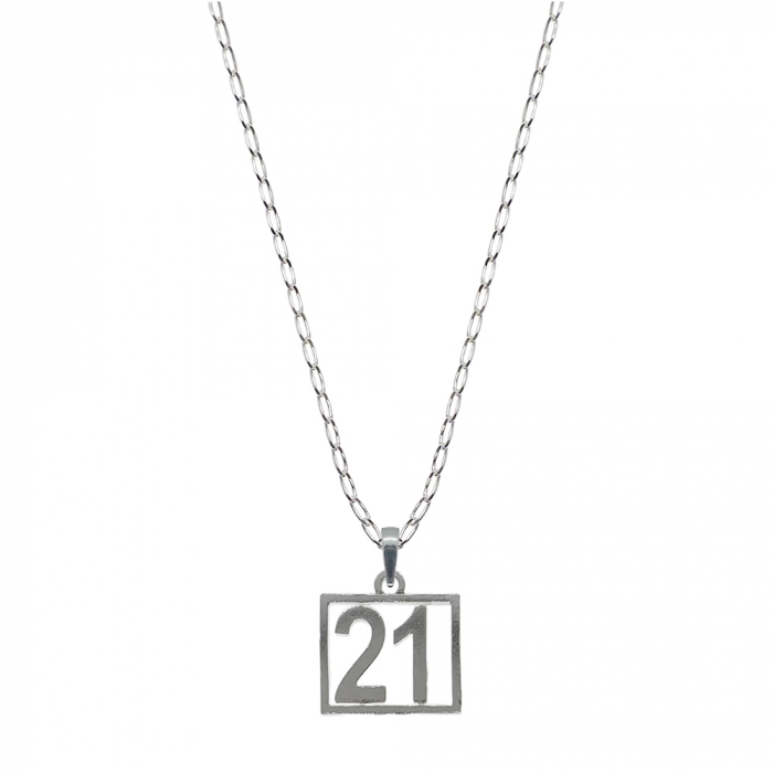Lantisor argint personalizat pandantiv Cifra 21 numar norocos cifre aniversare 10252_1FIG01430 Dras [1]