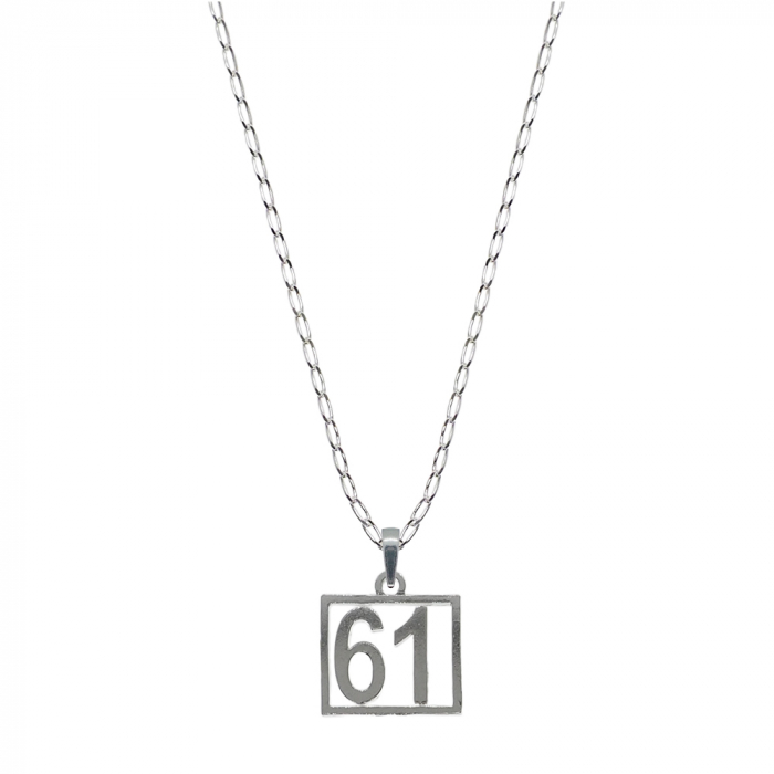 Lantisor argint personalizat pandantiv Cifra 61 numar norocos cifre aniversare 10256_1FIG01430 Dras [1]