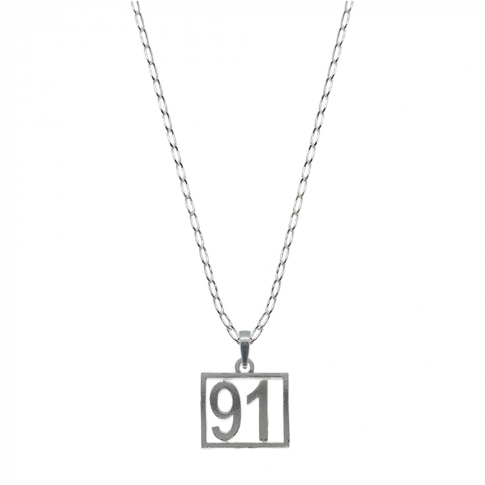 Lantisor argint personalizat pandantiv Cifra 91 numar norocos cifre aniversare 10249_1FIG01430 Dras [1]