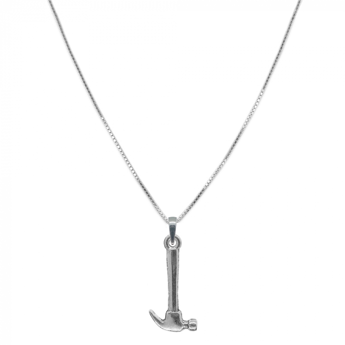 Lantisor argint personalizat pandantiv Ciocan 9369VEN390 Dras [1]