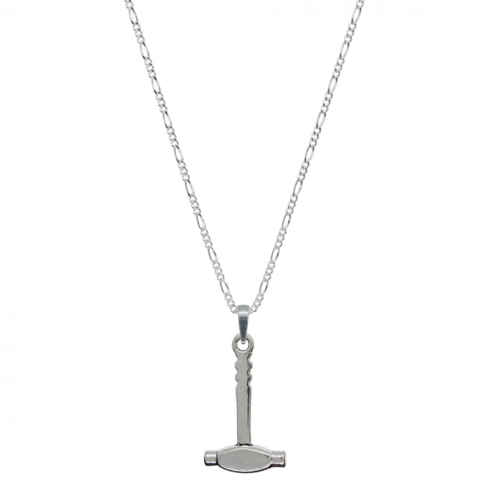 Lantisor argint personalizat pandantiv Ciocan 9374FIG31470 Dras [1]