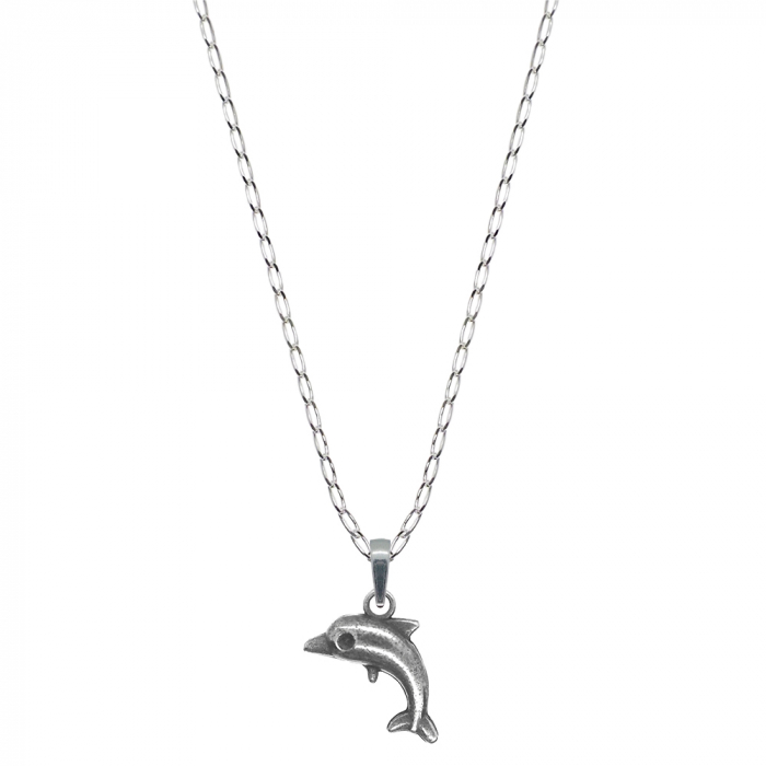 Lantisor argint personalizat pandantiv Delfin 9736FIG01420 Dras [1]