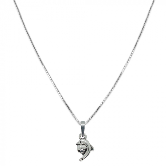 Lantisor argint personalizat pandantiv Delfin cu minge 9875VEN380 Dras [1]