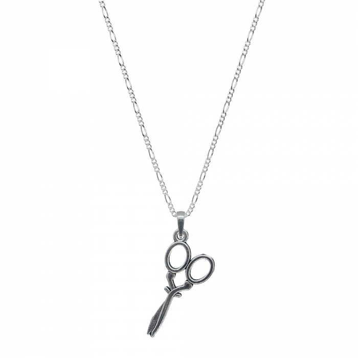 Lantisor argint personalizat pandantiv Foarfeca 9343FIG31390 Dras [1]