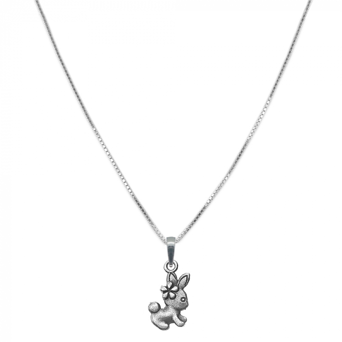 Lantisor argint personalizat pandantiv Iepuras 9706VEN340 Dras [1]