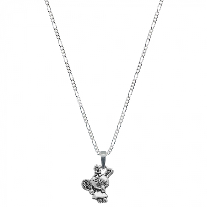 Lantisor argint personalizat pandantiv Iepuras paleta tenis 9562FIG31350 Dras [1]