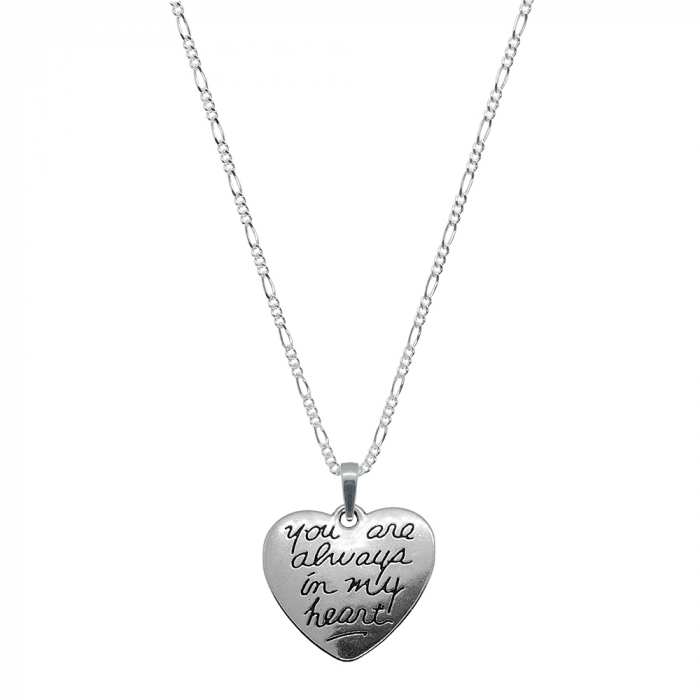 Lantisor argint personalizat pandantiv Inimioara you are always in my heart 9567FIG31700 Dras [1]