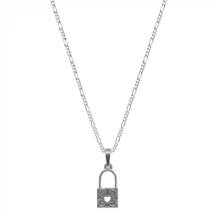 Lantisor argint personalizat pandantiv Lacat 9581FIG31440 Dras [1]