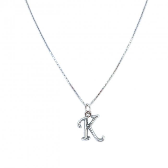 Lantisor argint personalizat pandantiv Litera K argint 9223VEN260 Dras [1]