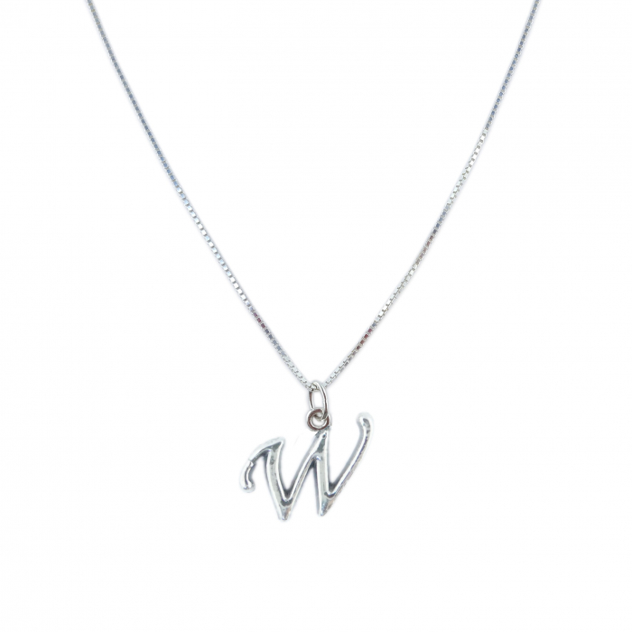 Lantisor argint personalizat pandantiv Litera W argint 9232VEN260 Dras [1]