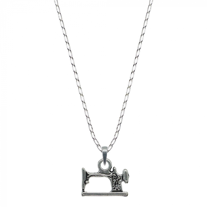 Lantisor argint personalizat pandantiv Masina cusut 9338FIG01400 Dras [1]