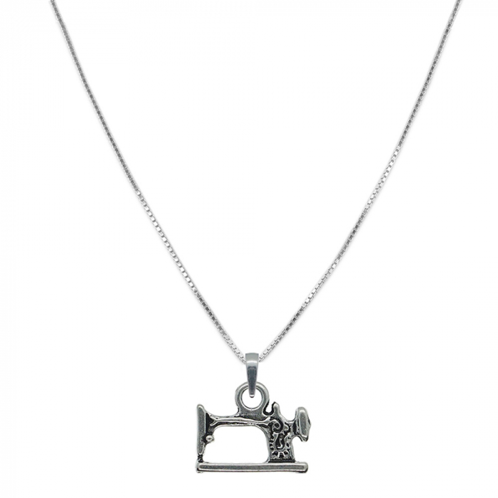 Lantisor argint personalizat pandantiv Masina cusut 9338VEN430 Dras [1]