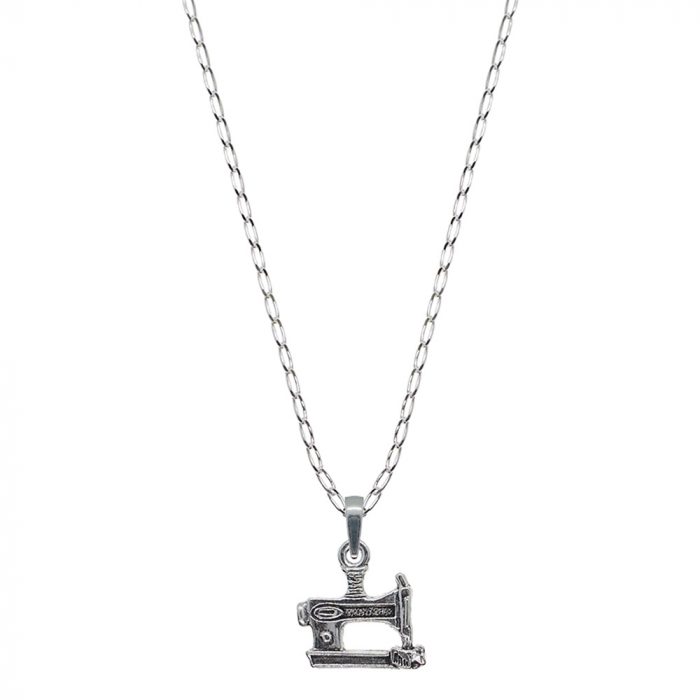Lantisor argint personalizat pandantiv Masina cusut 9351FIG01330 Dras [1]