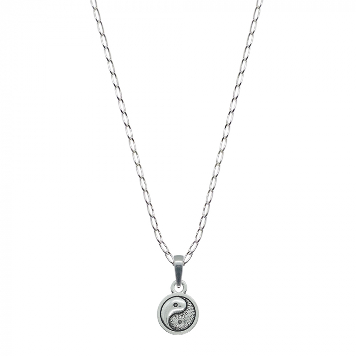 Lantisor argint personalizat pandantiv Medalion Yin Yang 10024FIG01290 Dras [1]