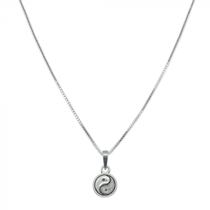 Lantisor argint personalizat pandantiv Medalion Yin Yang 10024VEN320 Dras [1]