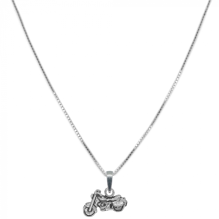 Lantisor argint personalizat pandantiv Motocicleta 6431VEN340 Dras [1]