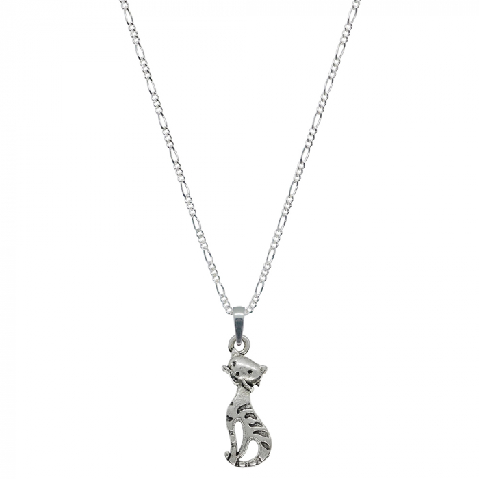 Lantisor argint personalizat pandantiv Pisica 9678FIG31340 Dras [1]
