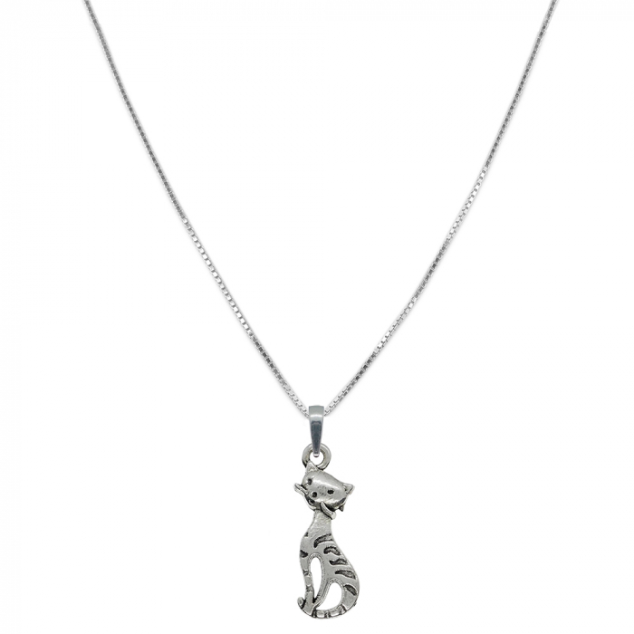 Lantisor argint personalizat pandantiv Pisica 9678VEN320 Dras [1]