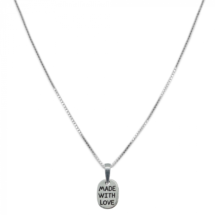 Lantisor argint personalizat pandantiv Placuta made with love 9598VEN300 Dras [1]