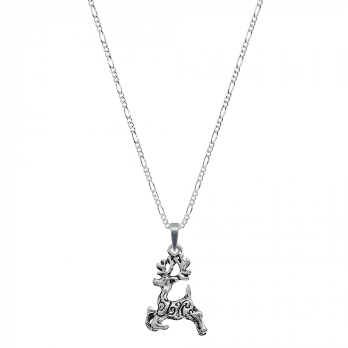 Lantisor argint personalizat pandantiv Ren 9705FIG31440 Dras [1]