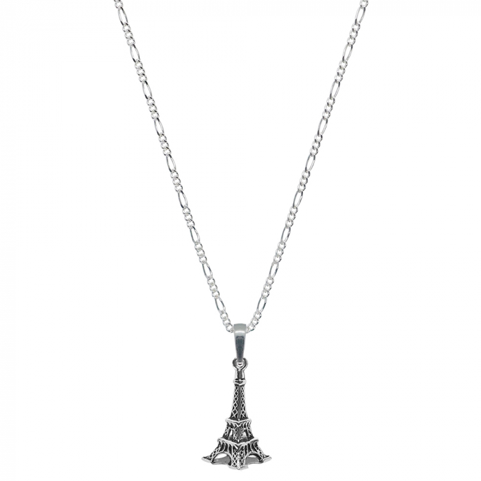 Lantisor argint personalizat pandantiv Turnul Eiffel 9593FIG31390 Dras [1]