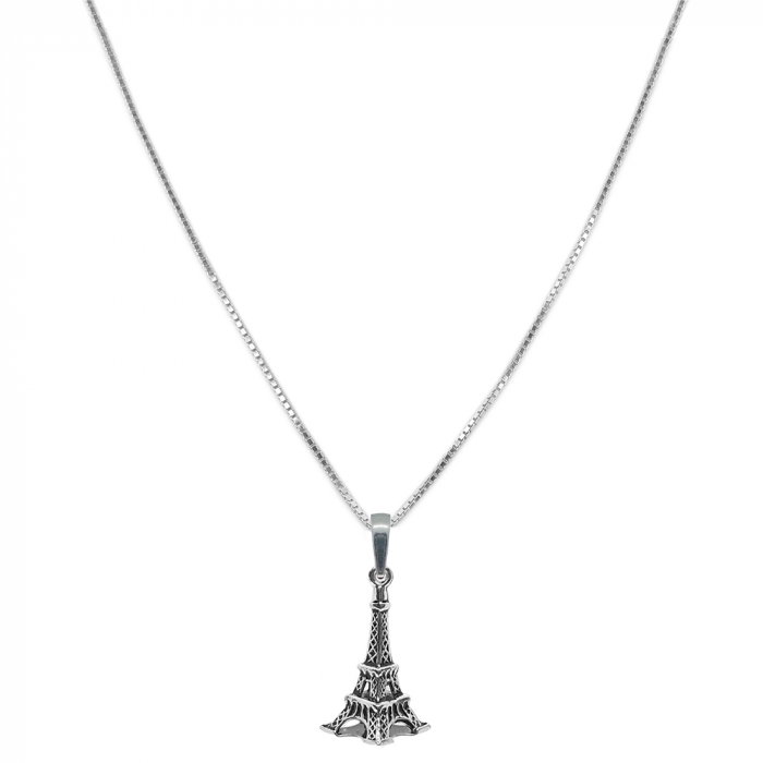 Lantisor argint personalizat pandantiv Turnul Eiffel 9593VEN370 Dras [1]