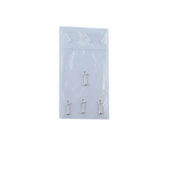 Litera I argint Charm pentru confectionat bijuterii pandantive medalioane bratari cercei - set 4 buc Dras [2]