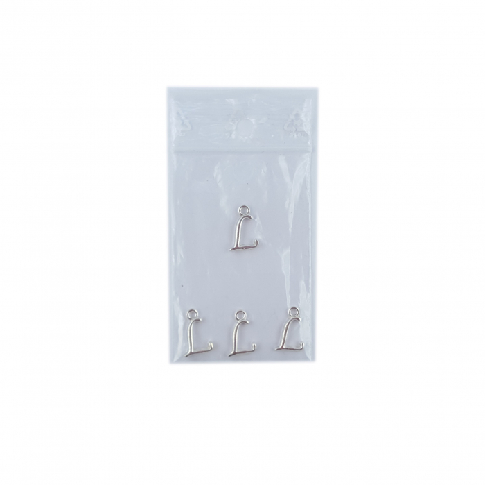 Litera L argint Charm pentru confectionat bijuterii pandantive medalioane bratari cercei - set 4 buc Dras [2]